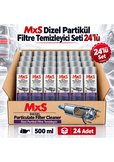 Mxs Dizel Partikül Filtre Temizleyici Sprey 500 Ml 24 Lü Dpf Temizleme Koli Seti