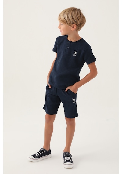 U.S. Polo Assn. Lisanslı Buttoned Lacivert Erkek Çocuk Bermuda Takım 5274-43110 Lacivert U.S. Polo Assn. Lisanslı Buttoned Lacivert Erkek Çocuk Bermuda Takım 5274-43110 Lacivert
