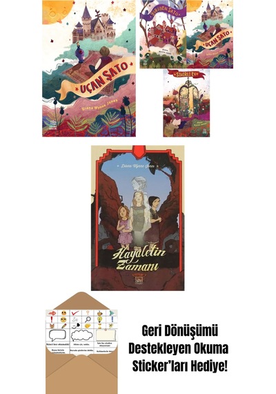 Uçan Şato + Diana Wynne Jones Üçlü Kitap Seti: Yürüyen Şato Uçan Şato Sihirli Ev + Hayaletin Zamanı