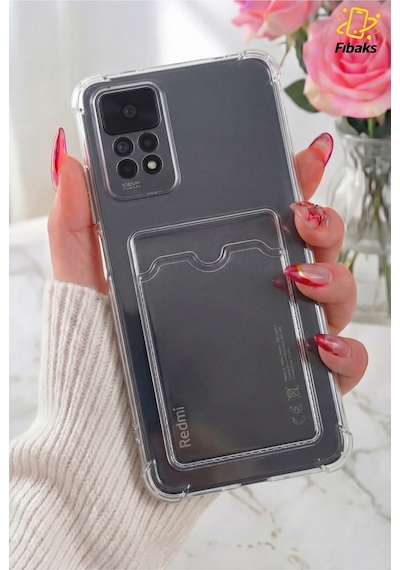 Fibaks Redmi Note 11 Pro/12 Pro 4G Uyumlu Kılıf Kamera Koruma Köşe Korumalı Arkası Kartlıklı Cüzdanlı Kapak