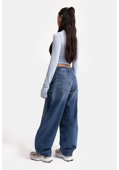 Kadın T.kot 4s6-5 Mega Balon Fit %100 Koton T45 Denim Jean
