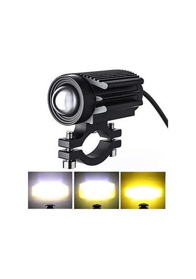 Motosiklet Led Sürüş Sis Farları 60w Beyaz Ve Amber Led 2 Adet