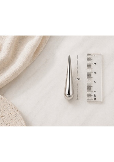Damla Form Küpe Altın Rengi Gümüş Rengi 5 Cm Uzun Minimal Şık Küp