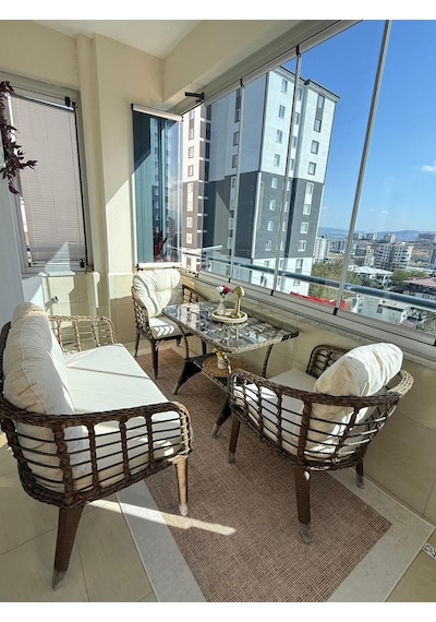 Tu Tienda Kartepe 2 1 1 Rattan Bahçe Balkon Takimi,kahve Rattan/krem Kumaş Krem