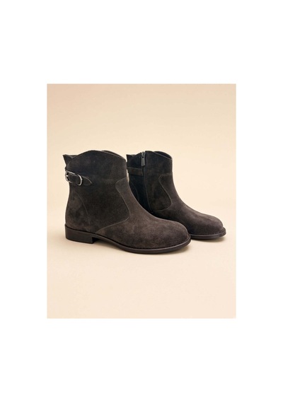 37brandshoes Taupe Süet Bilekte Bot Kahverengi Kahverengi