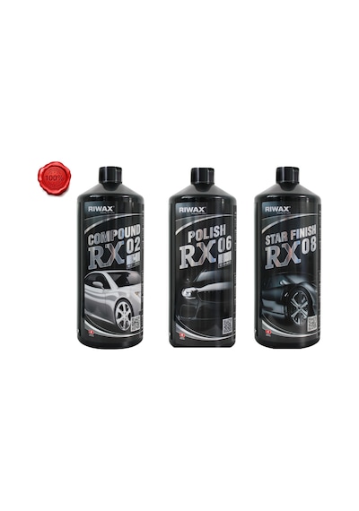 Riwax 3'lü Pasta Cila Seti Rx02 Kalın Pasta + Rx06 Ara Kat + Rx08 Hare Cila 1 Kg