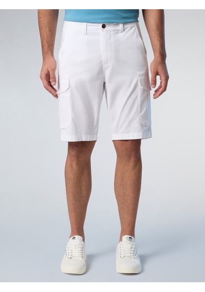 North Sails America Regular Fit Erkek Kargo Şort-33386 Beyaz