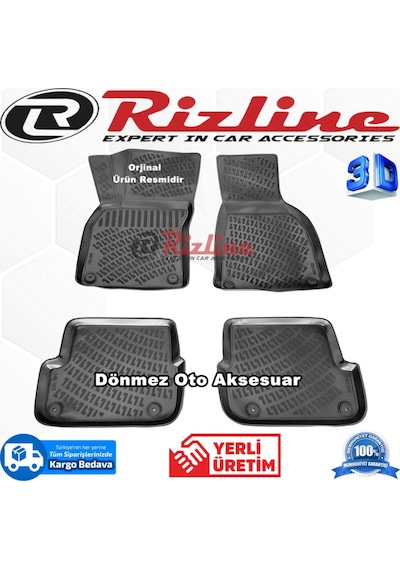 Audi A6 3D Paspas Havuzlu Siyah 2004-2011 Arası Rizline N11.25051