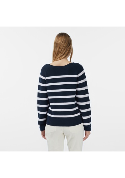 Nautica Kadın Lacivert Regular Fit Kazak Çizgili 57s114t Siyah
