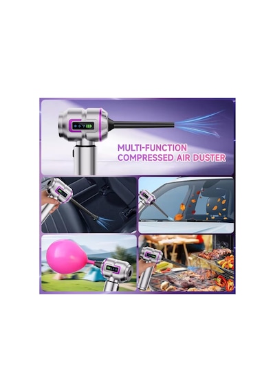 St-6697a Plus Şarjlı Araç İçi Süpürge Üfleme Vakumlama 20000pa Güçlü Vacuum Cleaner
