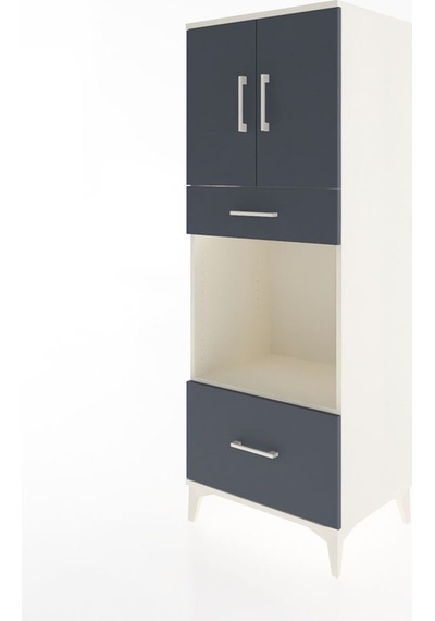 Hyperion Dolap 2 Raflı 2 Çekmeceli 2 Kapaklı 60x44x163 Aytaşı-antrasit Aytası