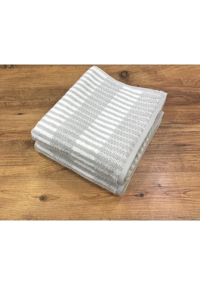 2 Li Özdilek %100 Pamuk Striscia El Yüz Havlusu 50 X 90 Gri