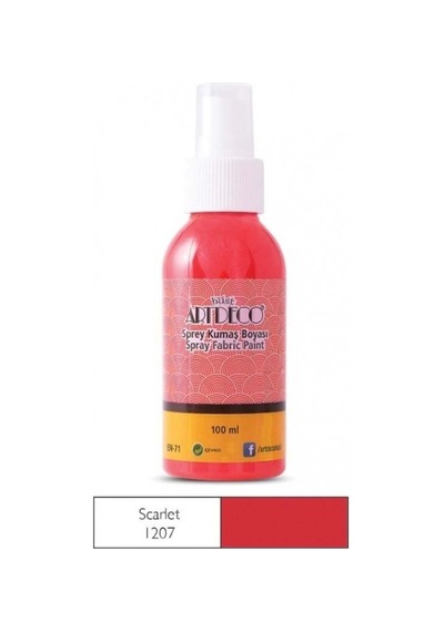 Sprey Kumaş Boyası 100 Ml Skarlet 1207 Karışık, Çok Renkli