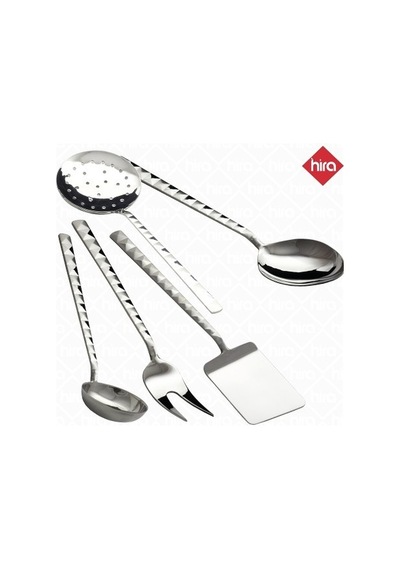 Hira Piramit 90 Parça Saten Mat Yemek Çatal Kaşık Bıçak Takımı