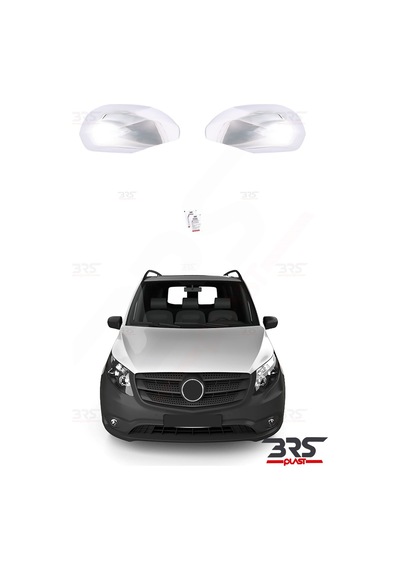 Mercedes Vito W447 Uyumlu 2015 Ve Üzeri Ayna Kapağı 2 Parça Abs Krom Kaplama