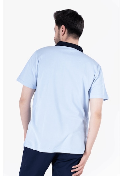Yıldırımlar Polo Yaka T-shirt %100 Pamuk Cepli Gök Mavi