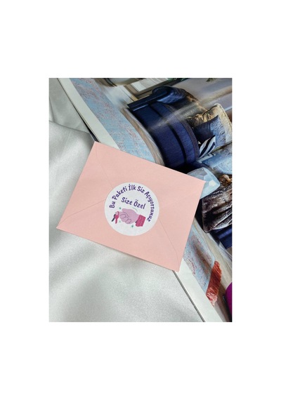 Pembe Size Özel Bu Paketi İlk Siz Açıyorsunuz Etiketi Yuvarlak Mat Sticker 4 Cm 100 Adet Çok Renkli