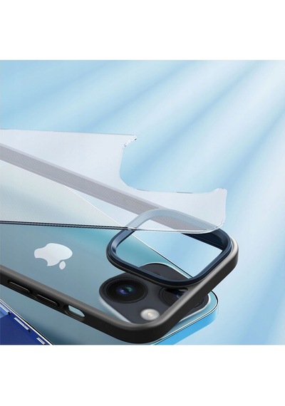 Rock Apple Uyumlu iPhone 14 Plus Guard Şeffaf Kılıf Mavi Mavi