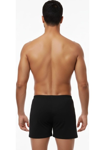 Enmodaiçgiyim 7 Adet Siyah %100 Pamuk Rahat Kesim Erkek Paçalı Külot Boxer