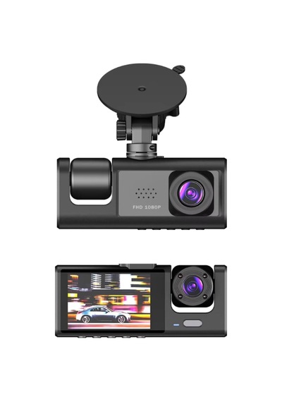 1080p Dash Cam Full Hd Araç İçi Kamera Ön Arka Ve İç Kayıt 3 Kamera Gece Görüşlü G Sensör Geniş