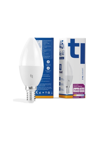Redeem Plus C37S E14 Mum Ampul, Titreşimsiz, Göz Konforu, 571 Lümen, Sıcak Beyaz, 2700 Kelvin