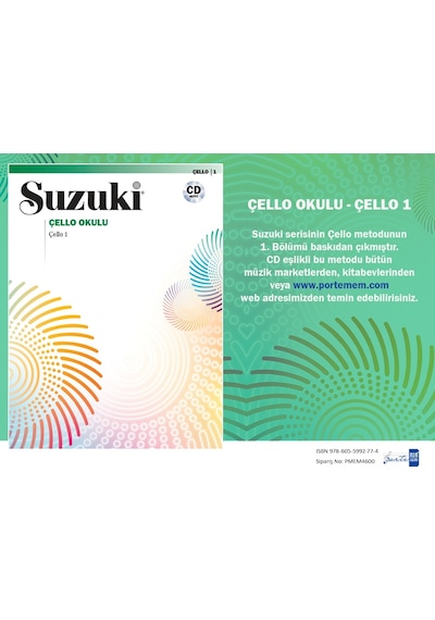Suzuki Çello Okulu - 1.Bölüm - Shinichi Suzuki - Porte Müzik Eğitim Yayınları