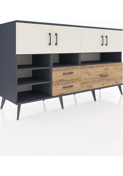 Kronos Konsol 8 Raflı 3 Çekmeceli 4 Kapaklı 176x59x99 Antrasit-ay Antrasit-aytaşı/çam Kronos Konsol 8 Raflı 3 Çekmeceli 4 Kapaklı 176x59x99 Antrasit-ay Antrasit-aytaşı/çam