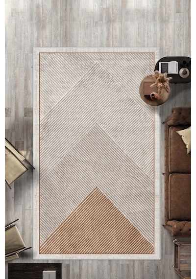 West Home Makinede Yıkanabilir Kaymaz Taban Leke Tutmaz Salon Halısı Mutfak Halısı Ve Yolluk Wh 586 Sand