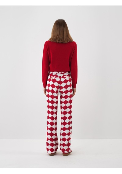 Kırmızı Formunu Koruyan Regular Fit Pantolon 201252