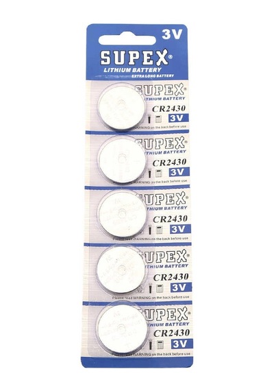 Supex Cr2430 3v Lityum Düğme Pil 5'li Kart