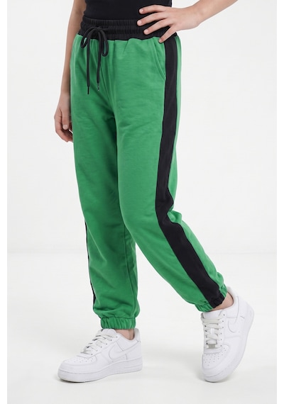 Fyk Kids Kız Çocuk Fitilli Crop Ve Şerit Detaylı Eşofman Takımı Seti Yeşil