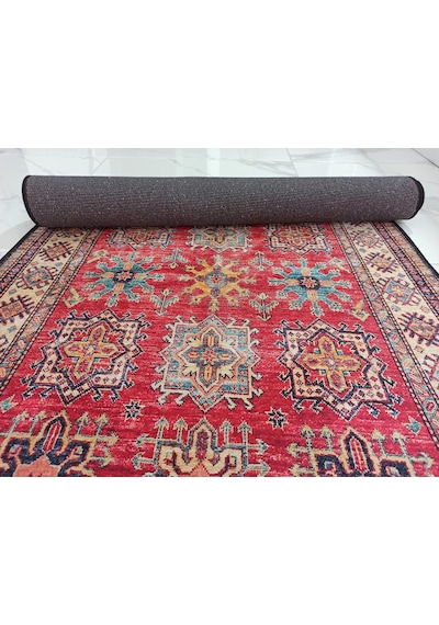 Geleneksel Kilim Desenli Kırmızı Ve Bej Etnik Halı - 14921ou Kırmız
