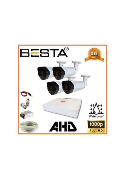 2 Mp 1080p 4 Dış Mekan Kameralı Ahd Güvenlik Seti