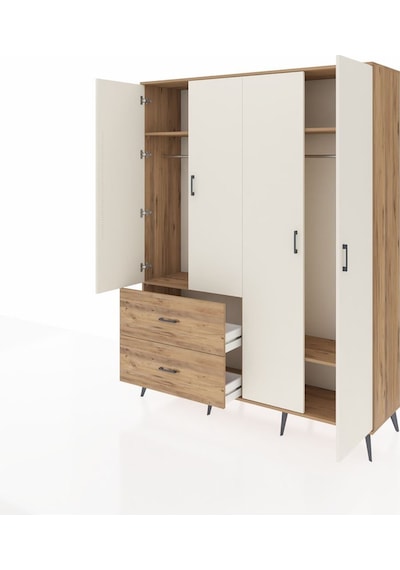 Hyperion Gardrop 4 Raflı 2 Çekmeceli 2 Askılı 176x44x221 Çam-aytaşı/çam Aytaşı/çam Hyperion Gardrop 4 Raflı 2 Çekmeceli 2 Askılı 176x44x221 Çam-aytaşı/çam Aytaşı/çam