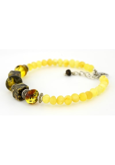 Kehribar Bayan Bileklik Özel Tasarım Ambergold Blk23-69 Çok Renkli
