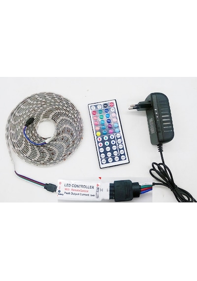 Şerit Led Rgb 44 Tuşlu Kumandalı 5050 Smd 5 Metre 3 Çip Full Set