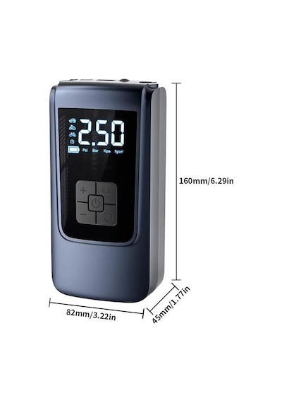 Valkyrie 150psı 6000mah Şarjlı Araba Top Bisiklet Hava Pompası Led Akıllı Powerbank
