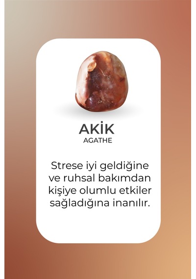 Doğal Akik Taşlı 25 Cm Gümüş Tesbih