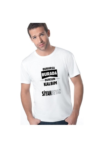 Kişiye Özel Erkek Tişört (Siyah Beyaz Temalı) 004
