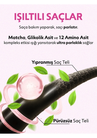 Matcha Gloss Glikolik Asit İçeren Işıltı Ve Parlaklık Veren Saç Bakım Kremi