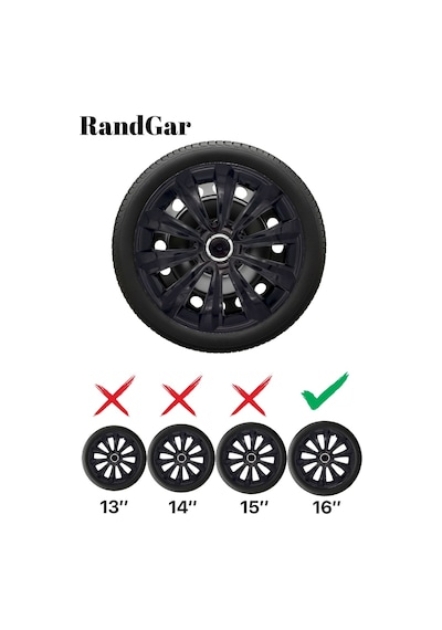 Opel Astra 16 İnç Jant Kapağı 4 Adet Siyah S119 Rand