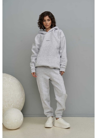 Mai Collection Mai Studios Co. Minimal Baskı Karmelanj Eşofman Takım Kar Melanj