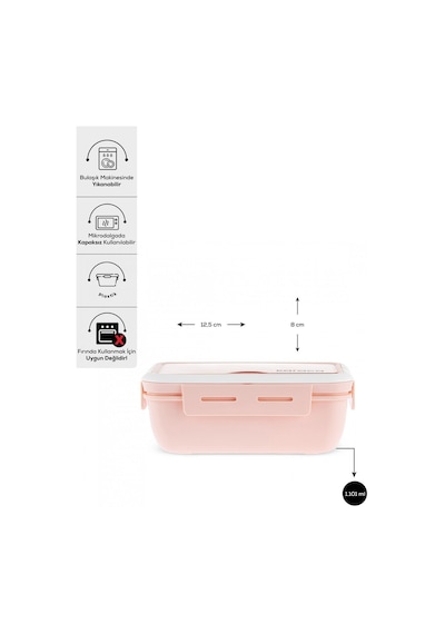 Karaca  Fusca Çatal Kaşıklı Lunch Box Pudra