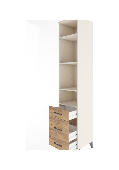 Hyperion Dolap 4 Raflı 3 Çekmeceli 44x44x221 Aytaşı-çam Aytaşı