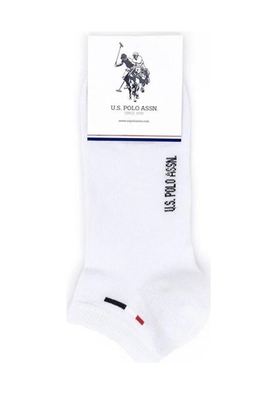 U.S. Polo Assn. Düz Beyaz 2 'li Çorap