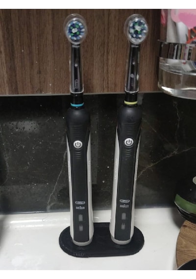 Oralb Diş Fırçası Standı Ikili Set - Oral-b Diş Fırçası Standı Gri