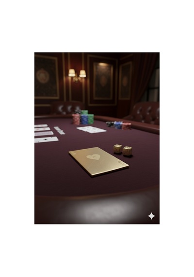 Pirinç Dekoratif Kupa As Poker Kartı