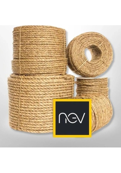 Nev Hasır İp 3mm 30 Metre, Jüt Halat, Doğal