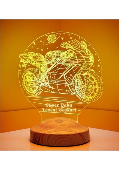Babalar Günü Hediyesi, Babaya Hediye, Racing Motor Led Lamba