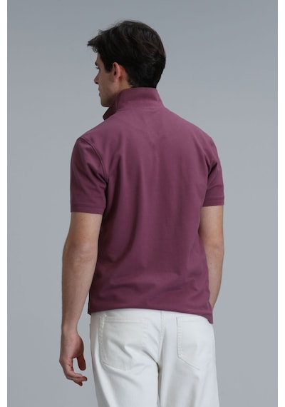 Lufian Erkek Laon Smart Polo T-shirt 111040164 Mürdüm